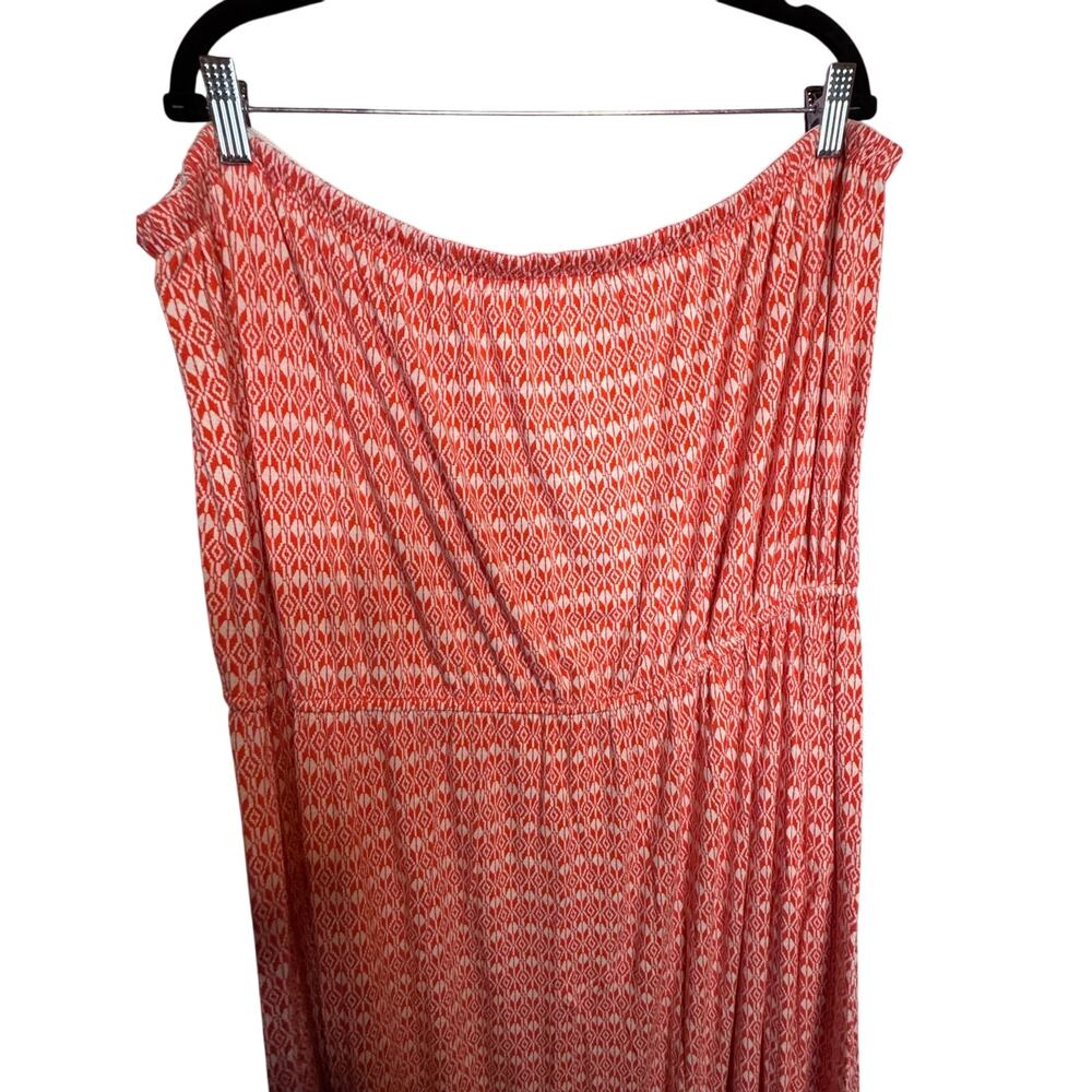 OLD NAVY STRAPLESS TUBE MAXI SUNDRESS DRESS ORANGE AND WHITE SIZE 4XL - Picture 3 of 6